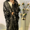 Foreign Trade Women's Summer Soft Chiffon Printed Muslim Islamic Robe Series