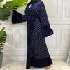 2022 Middle East new fashion autumn and winter kimono abaya gold velvet bronzing Muslim cardigan robe