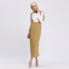 Amazon Modest Muslim Lady New Design Fashion Sheath Dress Middle East Ins Long Button Skirt