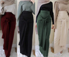 Middle East Modest Muslim Lady New Design Color Fashion Sheath Dress Ins Long Button Skirt