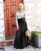 2022 Pleated Modest Muslim Lady New Design Color Fashion Sheath Dress Ins Long Button Skirt