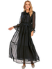 AliExpress Amazon Fashion Cross-border Foreign Trade Women's Stitching Long-sleeved Middle Eastern Dress