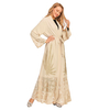 New Fashion Beaded Car Flower Stitching Muslim Abaya Cardigan Robe Islamic Dubai 