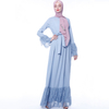 New style lace stitching lace-up Muslim robe for women abaya dress