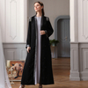 Nida Black Casual Maxi Dresses Modest Southeast Asia Women Islamic Dubai Fabric Dubai Clothing Abaya