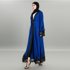 Muslim Arabian Fashion Long Coat Robe Loose Large Size Paris Beads Retro Stitching Long Sleeve