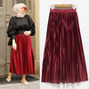  Fashion Lady Women Pleated 2022 Top Burka Prayer Printing Internet Celebrities Kurti Islamic Clothing Maxi Dress Modern Dubai Modest Muslim Skirt