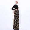 New Bronzing Pleated Muslim Long Skirt Gold Belt Female Turkish Dress Dress Cross-border Abaya