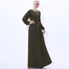 Plus size women's autumn new pleated Muslim long skirt Islamic Ramadan dress spot hair abaya