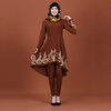 2022 Foreign Muslim Middle Eastern Muslim Women's Wear Pure Color Shirt