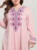 Thobe Women Burqa Jalabiya Fashion Printing Plus Size Dubai Arabic Burka Cotton Muslim Kaftan Modern Islamic Clothing 2022 Jilbab Modest Maxi Dress Abaya
