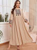  Plus Size Prayer Jalabiya 2022 Dubai Women Arabic Islamic Clothing Muslim Kaftan Jilbab Modern Thobe Modest Burka Burqa Maxi Dress Abaya