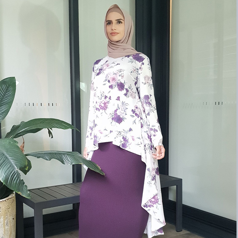 New Arabic Design Dubai Casual Modern 2022 Women Islamic Modest Malaysia Shirt