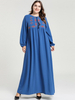  Vêtements Dubai Turkish Prayer Clothes Vetement Femme Modest Embroidery Women Robe Femme Musulman Islamic Clothing Borka Kebaya Maleisie Maxi Dress Abaya