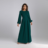 2022 New Slim And Waist Pure Color Elegant Long Skirt Muslim Abaya