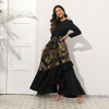 2022 New Muslim Middle East Elegant Long Dress with Beaded Pattern Abaya