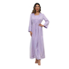 2022 New Muslim Middle Eastern Pure Color Sequins Fake Two Pieces of Elegant Women's Clothing with Arabian Lace