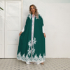 2022 Muslim New Fashion Muslim Pure Color Middle East Southeast Asia Applique Arabian Loose Casual Large Size Robe