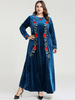 Robe Femme Musulman Modest Embroidery Borka Vêtements Dubai Islamic Clothing Prayer Clothes Turkish Women Vetement Femme Kebaya Maleisie Maxi Dress Abaya