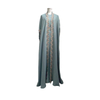 2022 Muslim Two Piece Set Large Heavy Industry Embroidered Middle East Muslim Embroidered Women's Robe with Belt