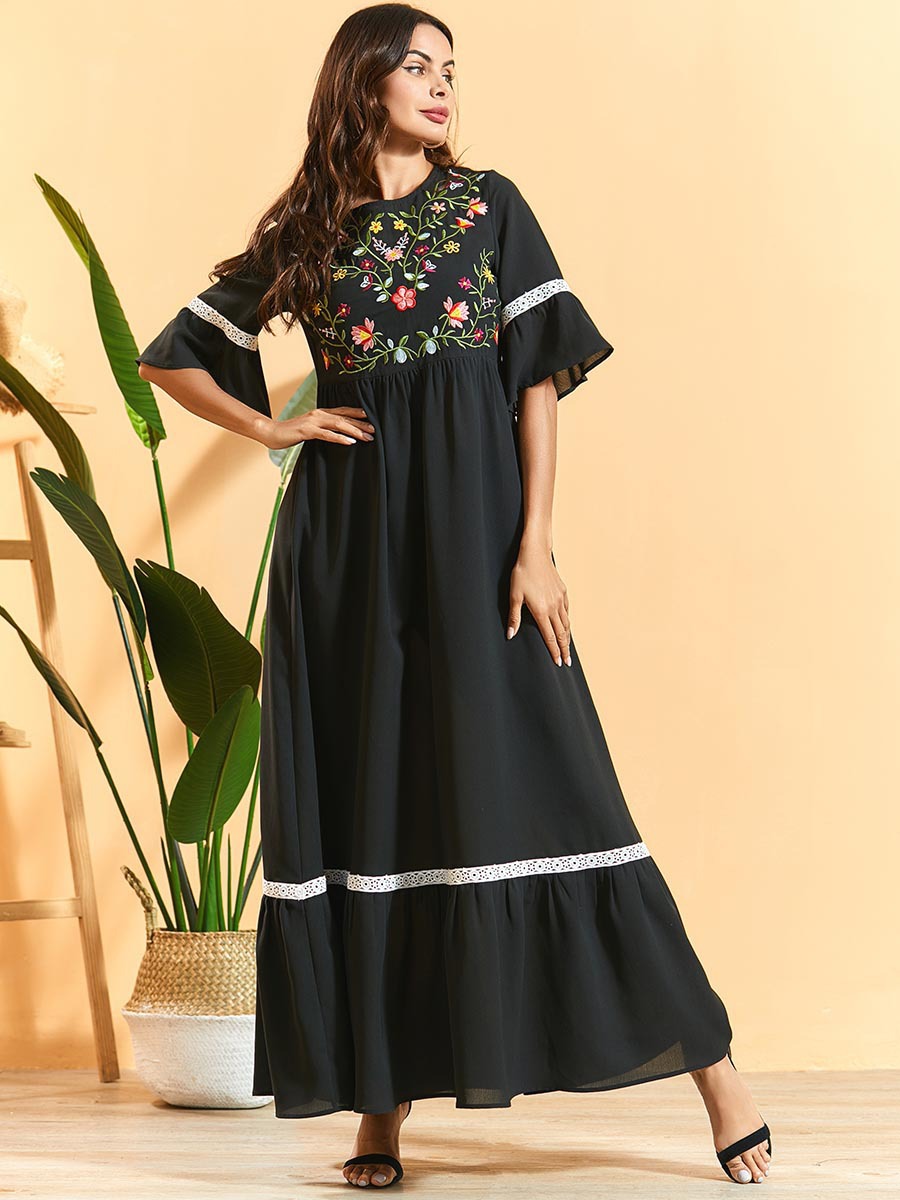  Musulmane Turkish Modest Fashion Femme Dubai Burqa Women Muslim Dresses Vetements Kaftan Cotton Hijabi Islamic Clothing Fabric Burka Turkish Borka Maxi Dress Abaya