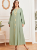  Musulmane Islamic Clothing Vetements Turkish Cotton Kaftan Femme Dubai Turkish Modest Burka Fabric Women Fashion Muslim Dresses Borka Hijabi Burqa Maxi Dress Abaya