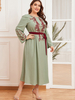  Fabric Dubai Kaftan Burqa Fashion Femme Borka Muslim Dresses Islamic Clothing Cotton Burka Vetements Hijabi Turkish Women Modest Musulmane Turkish Maxi Dress Abaya