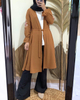  Arab Islamic Clothing 2022 Turkish Modest Jalabiya Robe Dubai Kimono Kaftan Burka Morocco Muslim Fashion Women Maxi Dress Open Abaya