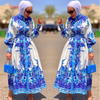  Bat Sleeve Jalabiya Dubai Modest Muslim Robe Turkish Burka Islamic Clothing Arab Morocco 2022 Kaftan Kimono Caftan Prayer Women Maxi Dress Abaya