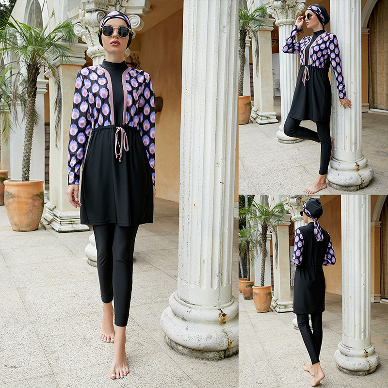 Women's Lady Plus Size Islamic Fashion Modest Wholesale Muslim Swimwear Burkini