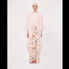 SIPO Eid New Design Wholesale Malaysia Satin Crepe Kaftan Floral Print Muslim Batik Kaftan Dress