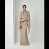 SIPO TIMELESS RAYA 2024 PREMIUM CHIFFON AND EXCLUSIVE FRENCH BEADED LACE Baju Kurung - KHAKI