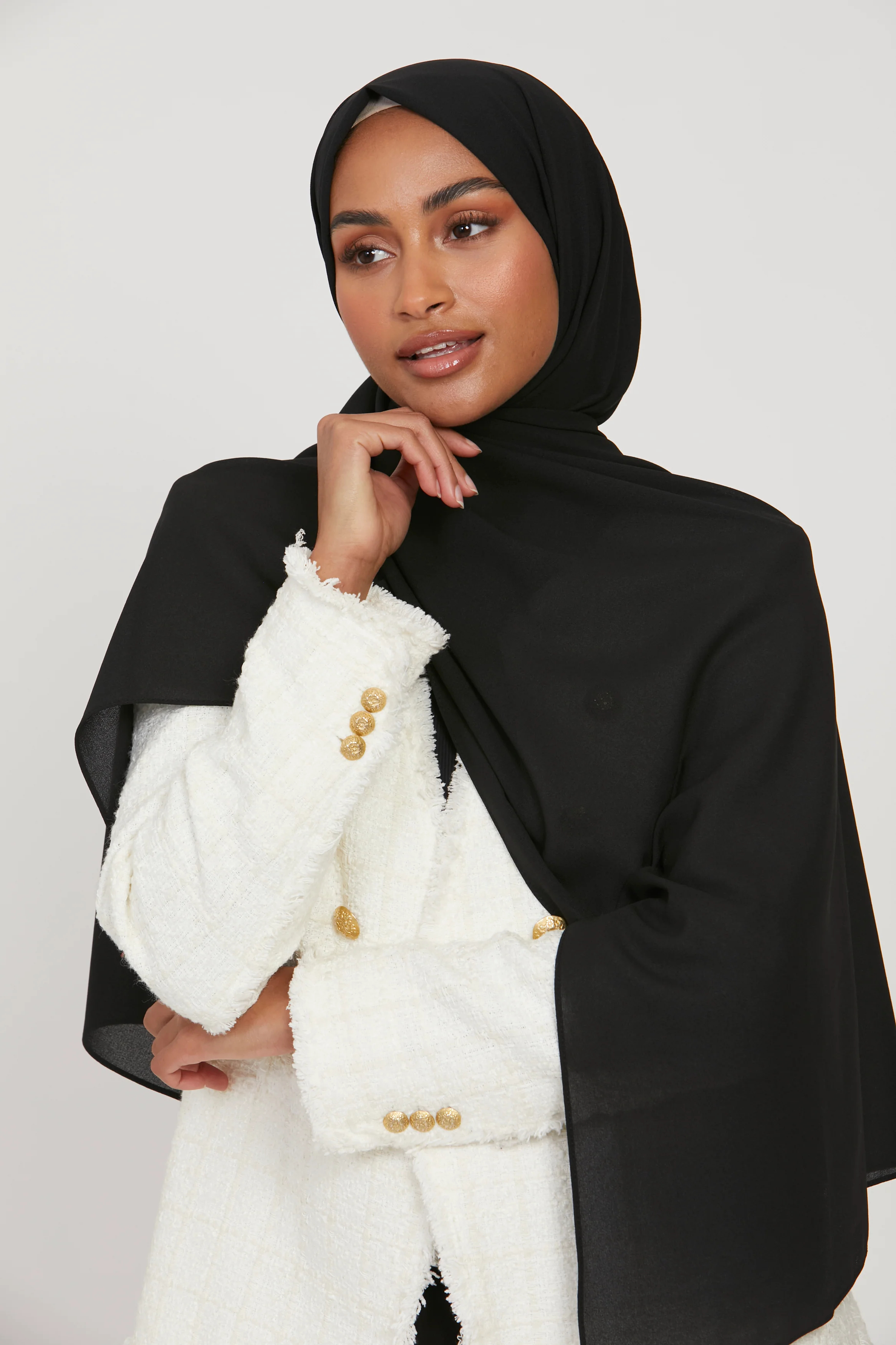 SIPO Premium Texttured Crepe Hijab for Malaysia Woman Solid Color Hijab