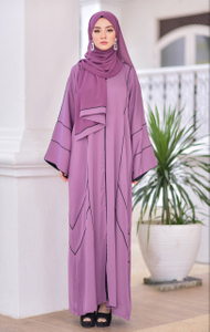SIPO Eid Dubai Abaya Kimono Closed Front Style Modest Dress Islamic Clothing Elegant Women Muslim Dress Zoom Jazz Crepe Open Abaya