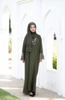 SIPO Factory Wholesale of Solid Color Middle Eastern Muslim Women's Dresses with Headscarves Abaya Women Muslim Dress