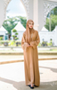 SIPO Factory Wholesale of Solid Color Middle Eastern Muslim Women's Dresses with Headscarves Abaya Women Muslim Dress