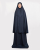 SIPO Oem Custom embroidery 2 piece Ramadan Malaysia Singapore Prayer set Muslim Clothing Silk Satin Telekung