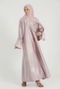 SIPO Demure Custom Modest Women Solid Color Abaya Women Muslim Dress Femme Two Pieces Abaya Set High Quality Maxi Dress