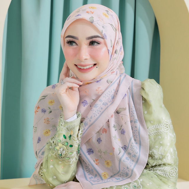 SIPO Tudung Bawal Customized Premium Cotton Voile Printed Floral Square Scarf Hijab Bidang 47 Hot Muslim Scarf For Muslim Women