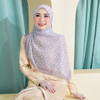 SIPO Factory Custom Malaysia Style Printed Floral Voile Custom Printed Cotton Voile Tudung Bawal Hijab for Muslim Women