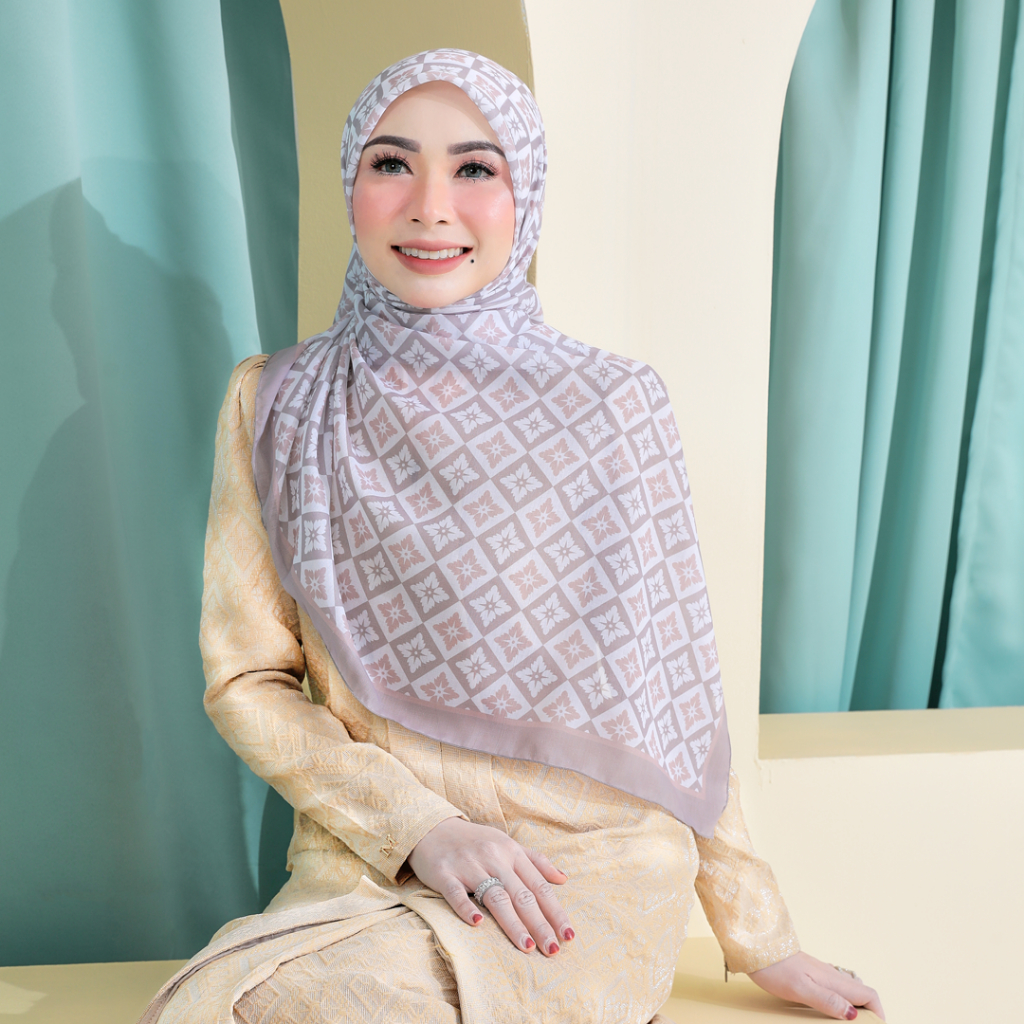 SIPO Factory Custom Malaysia Style Printed Floral Voile Custom Printed Cotton Voile Tudung Bawal Hijab for Muslim Women