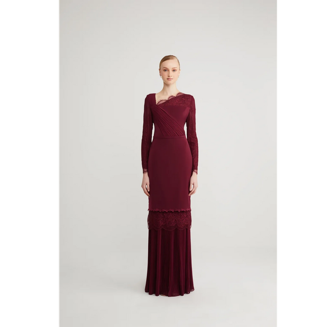 SIPO High Quality OEM Baju Raya Malaysia Style Embroidery Lace Kurung Fesyen Dress Muslim Women Dresses Modern Baju Kurung