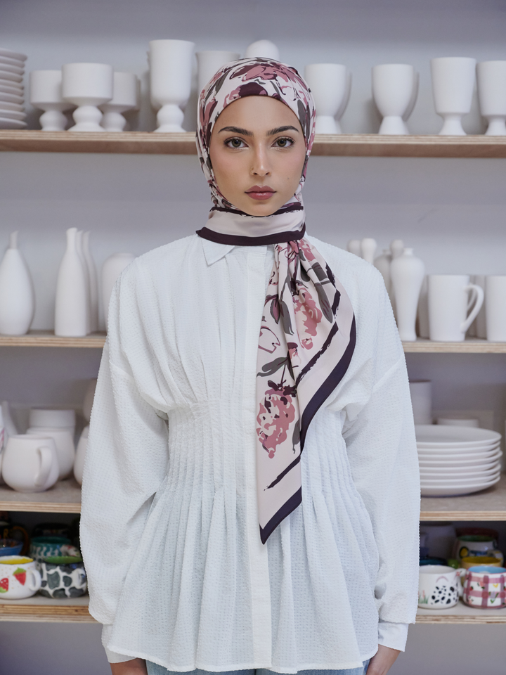 SIPO Popular Custom Digital Printed Matte Satin Hijab Bawal Muslim 46" X 46" Square Scarf Hijab
