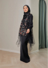 SIPO Newest Design Hot Sale Malaysia Baju Kurung Style Women Dress Netting Sequin Lace with Full Lining Baju Kurung A-Line Cutting Modern Baju Kurung