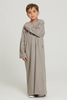 SIPO Hot Selling Thobe Casual Wear O Neck Premium Kids Long Sleeve Robes Muslim Clothing Grey Dyed Custom Closure