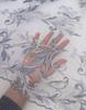 Embroidery Lace SADIE STONE BEADED LACE IN DUSTY BLUE