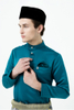 Green Teal Turquoise Baju Mlelayu