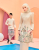 Modern CHAMPAGNE Embroidery Baju Kurung