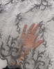 Embroidery Lace PEARL BEADED LACE IN DARK GREY