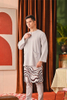 SIPO 2024 Eid Malaysia Boutique Combination Set Clothing Men's Kurta with Key-Hole Neckline And Button Detail
